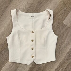 Wilfred Ivory Sleeveless Button-Up Blouse